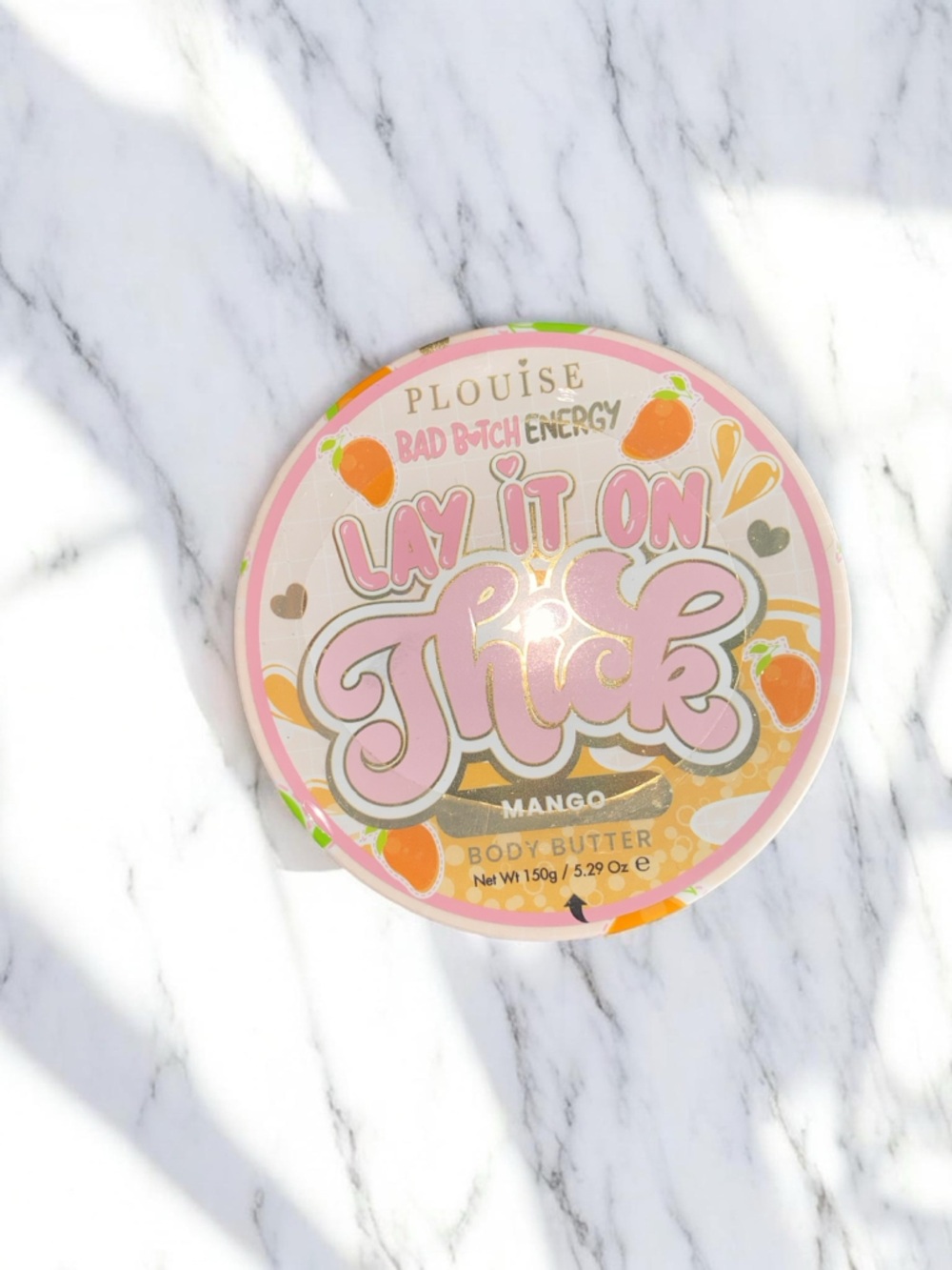 P.Louise Lay It On Thick Body Butter  Mango scent rich whipped formula